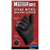 Master Force Nitril Eldiven Siyah Large 50'li