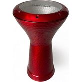 Masterwork Darbuka Çekiç Dövme Desenli, Alüminyum, Şeffaf (Kırmızı)