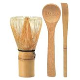 Matcha Çayı Hazırlama Seti - Bambu Üçlü Set
