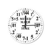 Matematik Işlemli Duvar Saati Beyaz