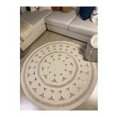 MaVaux Double Daisy Jüt Hasırlı Örgü Kilim