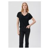 Mavi 167714-900 V Yaka Siyah Basic Kadın T-shirt