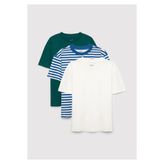 Mavi 3lü Çocuk Basic Tişört Loose Fit / Bol Rahat Kesim 6610504-90781