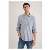 Mavi Dokulu Gömlek Slim Fit / Dar Kesim -70764 0211524
