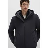 Mavi Erkek Kapüşonlu Mont Siyah - 3XL