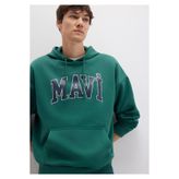MAVİ Erkek Kapüşonlu Sweatshirt, Zümrüt Yeşili, XL