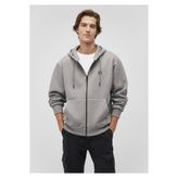 Mavi Fermuarlı Gri Melanj Erkek Sweatshirt 066979-34686