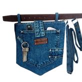 mavi jeans bel omuz çantası
