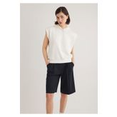 Mavi Kapüşonlu Kolsuz Ekru Sweatshirt 1s10311-70057
