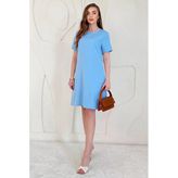 Mavi Kısa Kol Basic Mini Elbise