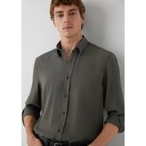 Mavi Liyosel Karışımlı Regular Fit Haki Erkek Gömlek 0212066-88487