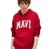 Mavi Logo Baskılı Kapüşonlu Mor Sweatshirt 067149-70260