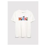Mavi Logolu Kırık Beyaz Kız Çocuk T-Shirt M7610426-70057