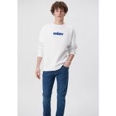 Mavi M0610925-620 Bisiklet Yaka Beyaz Erkek Sweatshirt