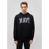 Mavi M067149-902 Siyah Erkek Oversize Kapuşonlu Logo Sweatshirt