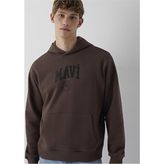 Mavi M0S10646-71603 Mavi Kapüşonlu Sweatshirt Chocolate Brow Erkek Sweatshirt