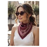 Mavi Masal Bordo Kadın Fular