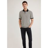 Mavi Mavi Black Çizgili Polo Tişört 0611843-70055 - Beyaz-70055 - XS