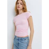 Mavi Pembe Basic Crop Tişört 1613942-89200 - Pembe