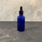 Mavi Renk Cam Damlalıklı Şişe 50ml