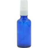Mavi Renk Sprey Başlıklı Cam Şişe 50ml