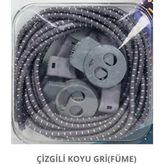 Mawrond Yuvarlak, Koyu Gri, Akıllı, Kilitle, Tak-Bırak, Elastik Bot, Spor Ayakkabı Bağcığı, 100 Cm, 1 Çift - Antrasit - Koyu Gri