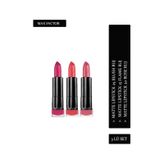 Max Factor Matte Lipstick Ruj 15 Flame + 20 Rose + 25 Blush