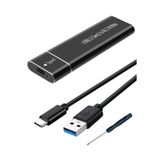 MAXGO M.2 NVMe SSD Type C USB 3.2 Gen 2 10 Gbps Hard Disk Kutusu, Siyah