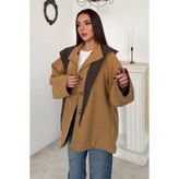 Maxi Modena Camel Kapşonlu Ceket