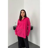 Maxi Modena Fuşya Poplin Gömlek - S