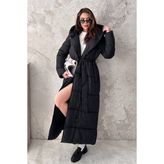 Maxi Modena Siyah Uzun Şişme Mont - L