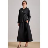 Maxi Siyah Simli Etek - 38