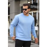 MAXIMILLIAN Erkek Bisiklet Yaka Regular Fit Basic Sweatshirt MAVİ