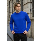 MAXIMILLIAN Mavi Renk Basic Bisiklet Yaka Erkek Sweatshirt