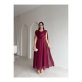 MAXMOOR LİNCON Maxi Elbise 3113 - Bordo