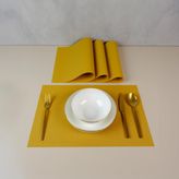 MAXSTYLE Harmony Mustard 4 Parça Amerikan Servis 30x45 cm
