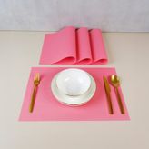 MAXSTYLE Plaid Pink 4 Parça Amerikan Servis 30x45 cm
