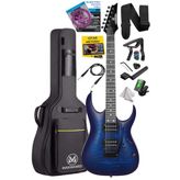 Maxword Grade Blue Rosewood Klavye HH Yüksek Kaliteli Elektro Gitar