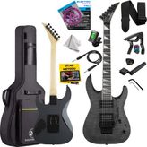 Maxword Grade Gray Rosewood Klavye HH Floyde Rose Elektro Gitar - Gri