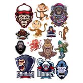 Maymun Sticker Set-3 13 Parça Telefon, Tablet, Defter, Laptop Sticker
