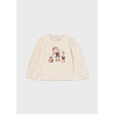 Mayoral Kız Bebek Baskılı Sweatshirt - Ekru - 3 Yaş