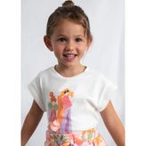 Mayoral Kız Çocuk Baskılı Tshirt - Krem - 3 Yaş