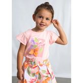 Mayoral Kız Çocuk Baskılı Tshirt Pembe - 8 Yaş