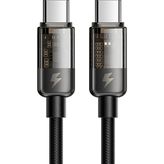 Mcdodo CA-2840 1.2 mt 100W Siyah Type-C to Type-C LED Işıklı Power Off Hızlı Data Şarj Kablosu