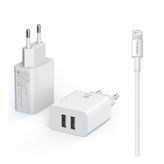 Mcdodo CH-662 iPhone 1 m 2.4A Beyaz Usb Şarj Adaptör Set