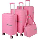 Mçs Polipropilen 4'lü Valiz Seti V374 - Pembe