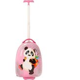 MÇS V307 ABS ÇOCUK VALİZ-PEMBE-PANDA BASKI - Pudra