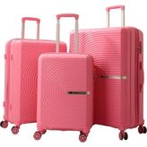 Mcs V374 Pembe Polipropilen Üçlü Valiz Seti