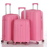 Mçs Valiz 3Lü Set Kırılmaz Pp Silikon Pembe
