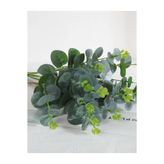MD Aspiz Flowers 2 Adet Yapay 16 Dallı Lüx Okaliptus Bitkisi __ Saksısız Demeti Ağacı Sarkıt Sarmaşık Gelin Buketi